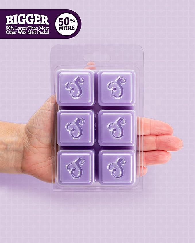 Pure Wisteria Wax Melts Multi Pack - Formula 117 - 2 Highly Scented 3 Oz. Bars (6 Oz. Total) - Made With Essential & Natural Oils - Flower & Floral Air Freshener Cubes Collection