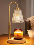 Innqoo Wood Color& Clear Candle Warmer Lamp with Timer, Dimmable Candle Warmer for Jar Candles, Height Adjustable Wax Melts Warmer, Birthday Gifts for Women Mom, House Warming Gifts New Home Decor