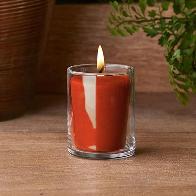 Root Candles Fall Scented Votive Candles Beeswax Blend Premium Handcrafted 20-Hour Votives, 18-Pack, Fireside