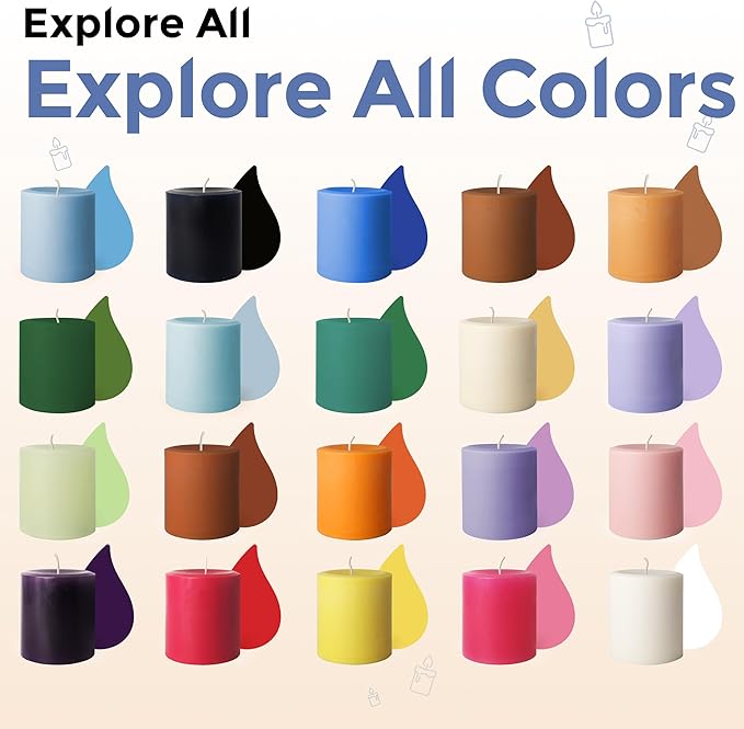 Candle Dye - Made in The USA - 20 Popular Colors for Paraffin or Soy Wax - Premium Colorants - Highly Concentrated - Great for Professionals or Hobbyist - 100 Dye Chips