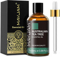 Australian Tea Tree Essential Oil, MAYJAM Pure Essential Oils for Diffusers, 3.38FL.OZ/100ML Large Volume Australian Tea Tree Oil with Premium Glass Dropper
