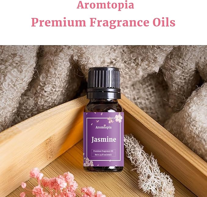 Floral Fragrance Oils, Aromtopia Flower Essential Oils for Diffusers for Home, 6x10ml, Fragrance Oil for Candle Soap Making, Lavender, Rose, Gardenia, Cherry Blossom, Jasmine, Neroli