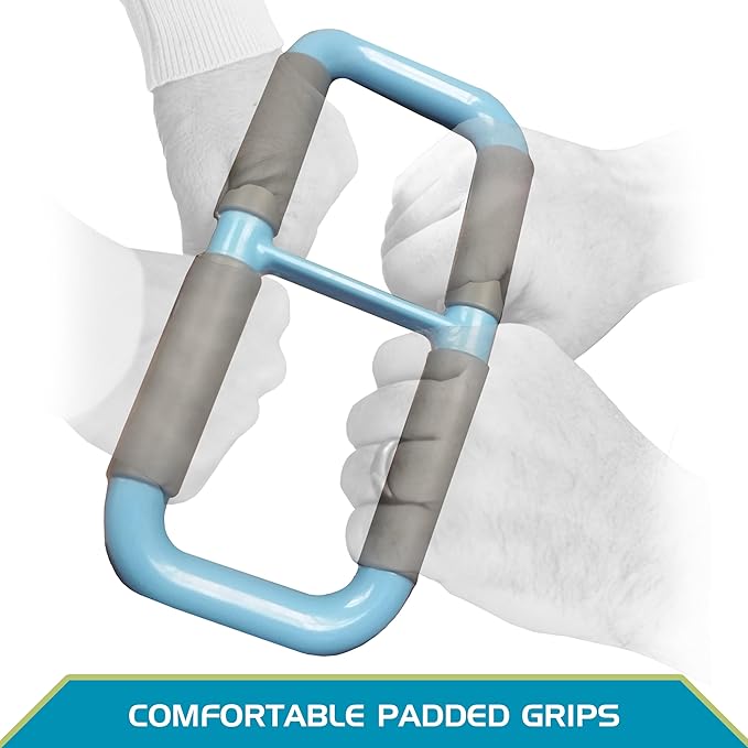 Stander Handy Handle, Lift Assist Device for Elderly and Disabled, Patient Standing Aid for Handicapped, Blue with Rubber Grip