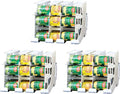 FIFO Can Tracker 3-Pack - 3-Tier Rotating Food Can Organizer for Pantry, Expandable Soda Can Storage for Kitchen, Holds 54 Cans of Food or Soda
