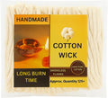 Cotton Wicks for Oil Lamps, Diya & Candles, 125 Pieces – 100% Natural Hand-Rolled Cotton, Smokeless Long-Burning Wick for Prayer, Meditation & Home Décor (Pack of 2)