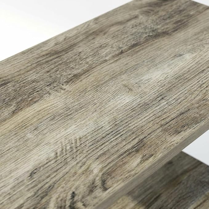Furnifact French Oak Black Bookcase, Stylish Wood Design, Single piece Construction, Durable and Modern for Home or Office Storage