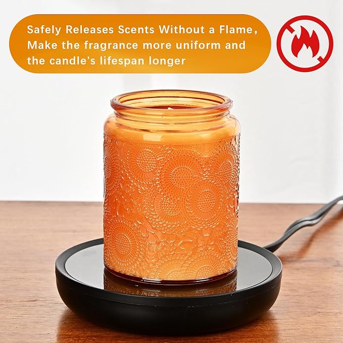 ASAWASA Smart Candle Warmer for Large Jar, Coffee Mug Warmers, with Gravity Switch Auto Shut-On/Off, Safely and evenly Release The Aroma, Keep The Drink at a Pleasant Temperature, A Thoughtful Gifts
