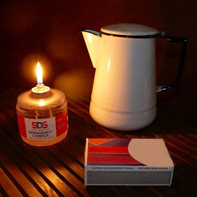 SDS Liquid Oil Candles - Long Burning Survival Candles, 115 Hour Burn Time
