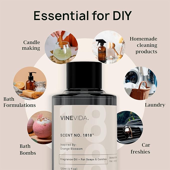 VINEVIDA Scent NO. 3017 Fragrance Oil - 120mL (4oz) - Inspired by: Platinum Égoïste (Men); Candle Fragrance Oil for Soy Candles - Soap Making Scents