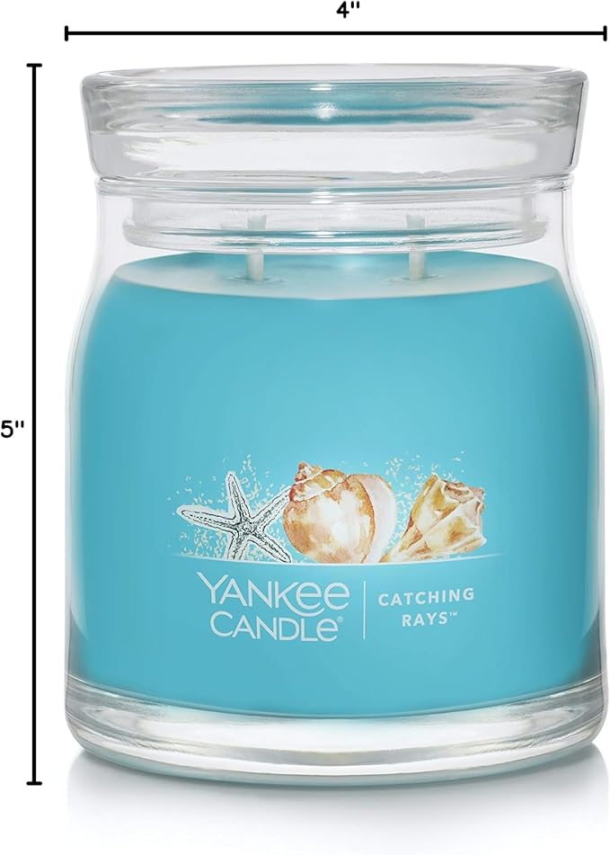 Yankee Candle Catching Rays Scented Signature 13oz Medium Jar 2-Wick Candle Over 35 Hours of Burn Time