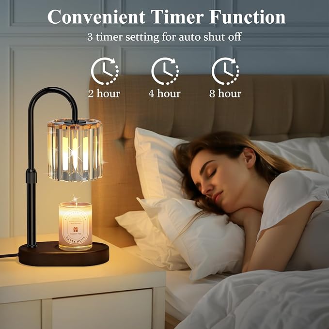 Lukasa Candle Warmer Lamp with Timer and Dimmer, Adjustable Height Candle Warmer for Candle, Birthday Gifts for Women Men, Mothers Day Gifts for Mom, Christmas Decor Home Room Decor, Christmas Gift