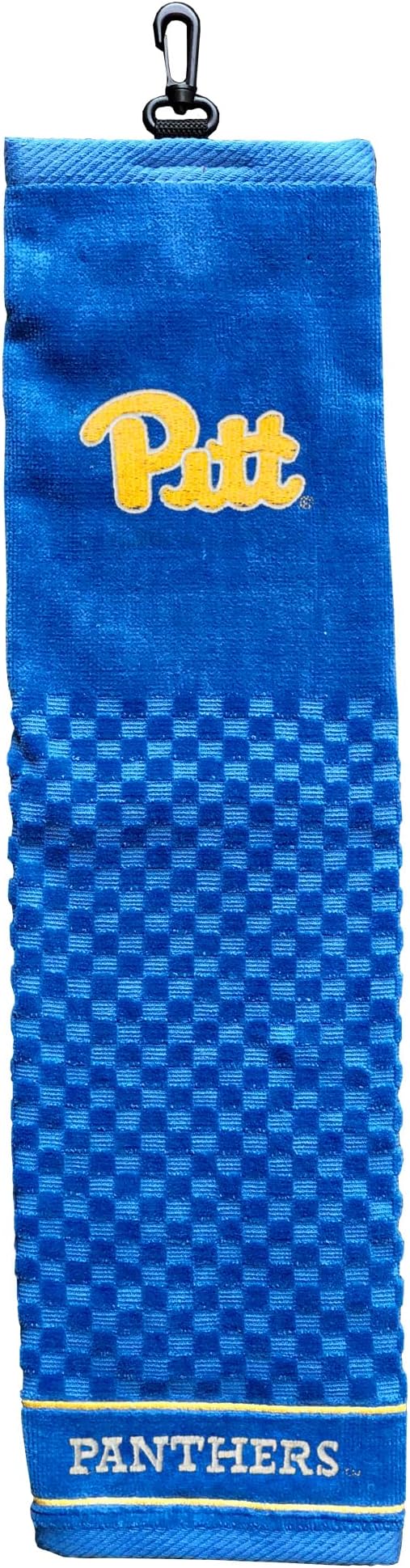 Team Golf NCAA Pittsburgh Panthers Embroidered Golf Towel Embroidered Golf Towel, Checkered Scrubber Design, Embroidered Logo