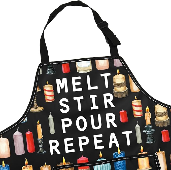 JNIAP Candle Making Apron Candle Lover Gift Candle Maker Gift Crafter Apron Candle Lady Apron Melt Stir Pour Repeat Gifts