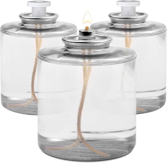 Hyoola Long Burning Liquid Candles - 80 Hour Burn Time, 3 Pack - Survival & Emergency Use