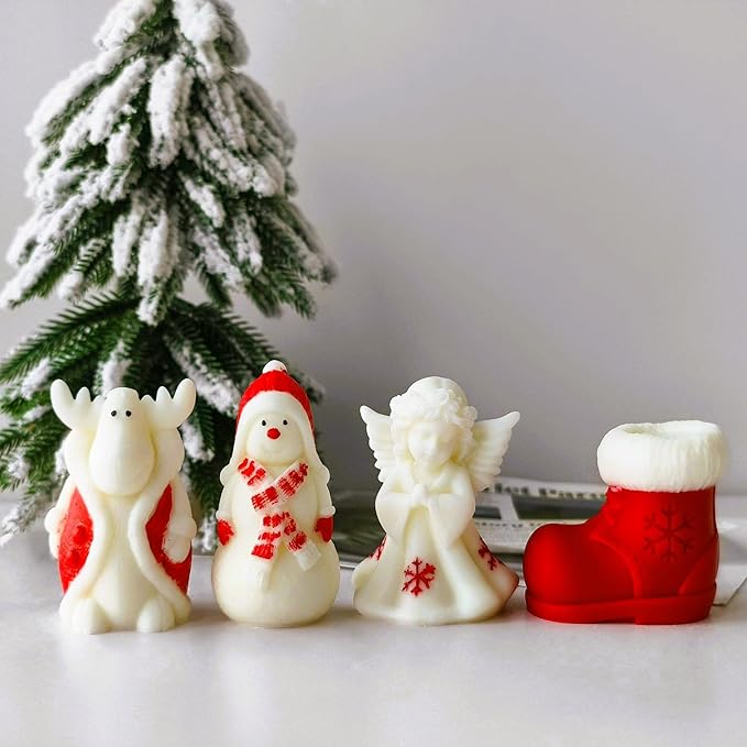 Elk Silicone Molds, Deer Candle Mold for Soap Soy Wax DIY Handcraft, Elk Resin Molds Gift Wedding Party Home Dinner Festive Days Car Decoration