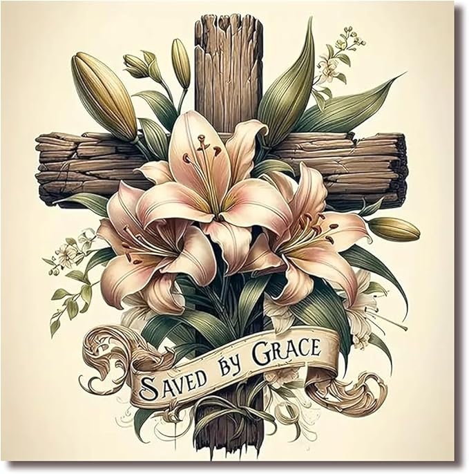 Stamped Cross Stitch Kits for Adults - Cross Flower Embroidery Kits for Beginners Adults,11 CT Patterns Dimensions Counted Cross Stitch Kits for Adults Arts Craft 14x14 in
