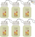 Yankee Candle Paper Car Jar, Iced Berry Lemonade, Hanging Air Freshener Odor Neutralizer for Vehicles and Small Spaces, Long Lasting Authentic Fragrance, 1 CT (Pack of 6)