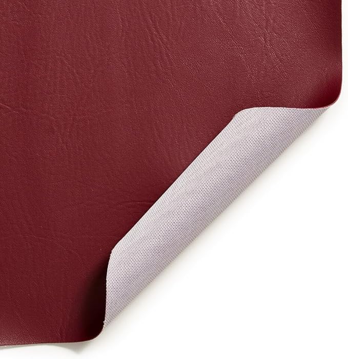 Ottertex Vinyl Fabric Faux Leather Pleather Upholstery 54" Wide by The Yard (10 Yard, Wine)