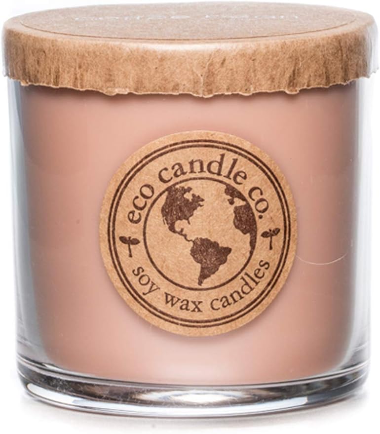 ECO CANDLE CO. Recycled Candle, Coffee Bean, 6 oz. - Scents of Coffee Beans & Hazelnut - 100% Soy Wax, No Lead, Kraft Paper Label & Lid, Hand Poured, Phthalate Free, Made from Midwest Grown Soybeans