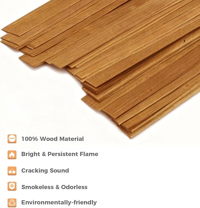 100 Pcs Wood Wicks, Thicken Wooden Candle Wicks for Candle Making, Smokeless Wood Wick Candles That Crackle, DIY Candle Making Supplies for Soy Wax, Bees Wax, Coconut Wax with Metal Base (50 Sets)