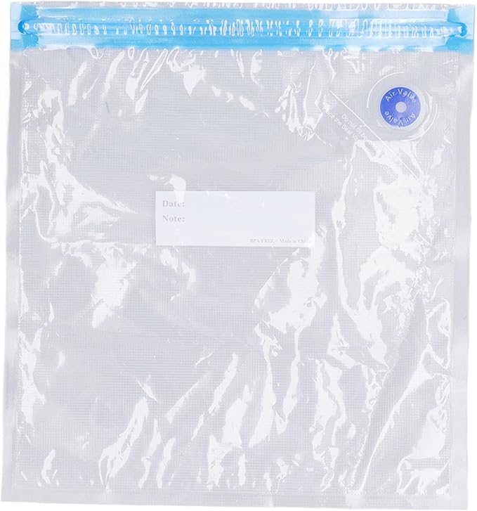 6-Pack Vacuum Storage Bags, 8.7x8.3in Reusable Space Saver Bags Transparent PE + PA Vacuum Sealer with Good Seal for Wardrobe Organization & Refrigerator Food Storage (B:26 * 28cm)