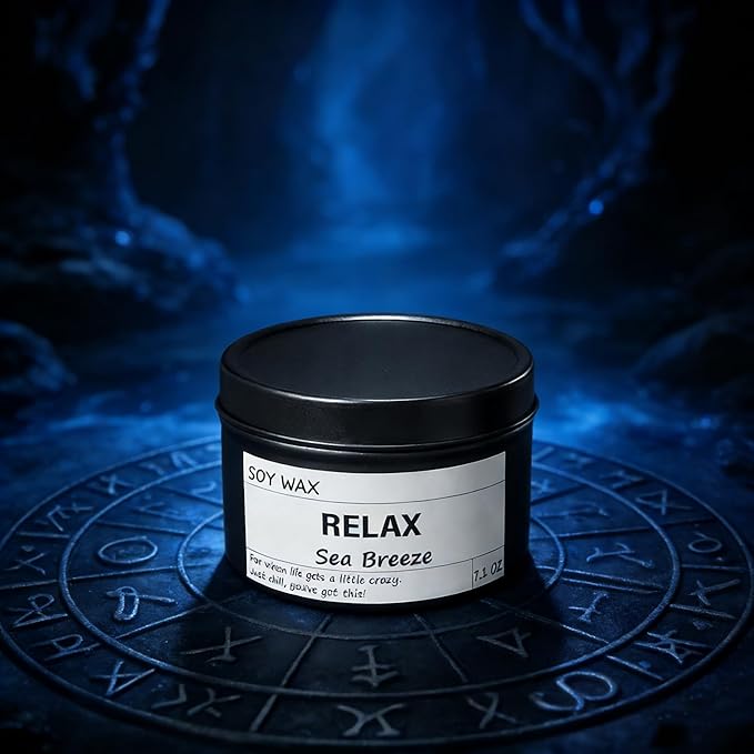 Chloefu LAN Sea Breeze Crystal Candle, Relaxing Aromatherapy for Stress Relief, Calm Moments | Just Chill Scented Candle for Home, Self Care, Gift for Her/Him