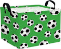 Kid Cute Rectangle Storage Basket Baby Toy Clothes Storage Bin Nursery Playroom Bedroom Decor Basket (Soccer)