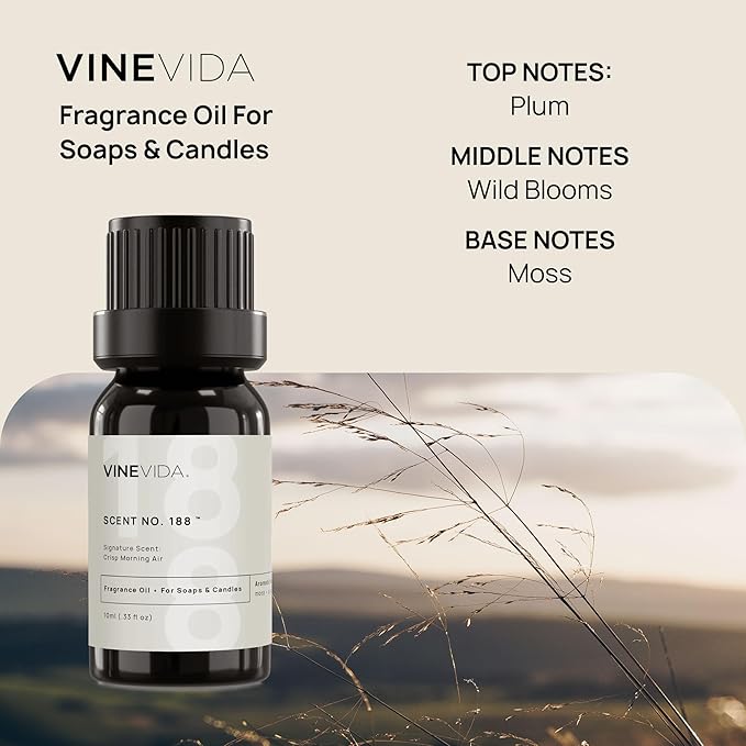 VINEVIDA [10ml] Crisp Morning Air; Fragrance Oil for Candle Making and Soap Making - Premium Candle Scents for Soy Candles