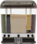 5 Grid 33lbs Dry Grain and Rice Cereal Dispenser Grain Storage Container Dispenser with Lid, Beans Dispenser