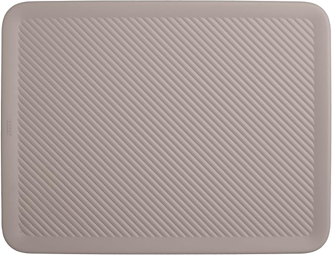 Superio Ribbed Collection - Superio Lid for Decorative Plastic Basket Open Home Storage Bins Organizer Baskets, Large Taupe - for Organizing Closet Storage Bins for Shelves Drawer Shelf 15/22 Liter