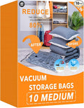 GONGSHI Vacuum Storage Bags, Space Saver Seal Bags For Clothing, Blankets, Comforters, Pillows, Clothes Storage,Travel Luggage.10 M