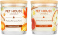 One Fur All Pet Odor Candles 2 Pack, Plant-Based Soy, Clean Burning Scented Candles for Pet Loving Homes - Pumpkin Spice, Apple Cider 2 Pack