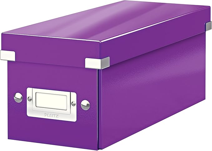 Leitz CD Storage Box, Purple, Click and Store Range, 60410062