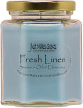 Fresh Linen Scented Smoke and Odor Eliminator Candle - Odor Eliminating Scented Candles for Home - Neutralizes Cigarette, Food, and Pet Smells - Hand Poured in The USA