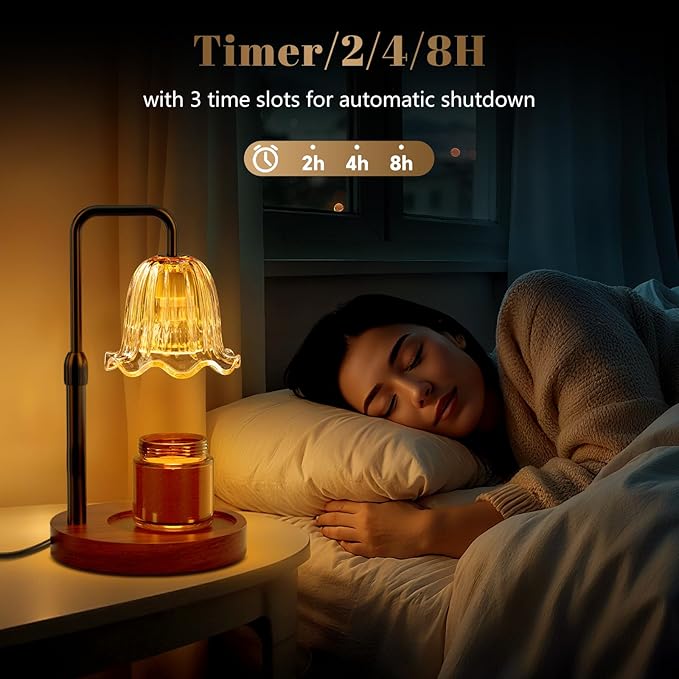 WarmEmbrace Candle Warmer Lamp with Timer Dimmer, Electric Candles Warmer Lamps for New Home Room Decor, Valentines Day Gifts for Women, Wax Melting Warmer Lamp for Jar Scented Candles