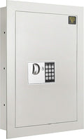 In-Wall Safe with Keypad and 2 Manual Override Keys - Protect Money, Jewelry, and Passports at Home or Business by Paragon Safes (White)