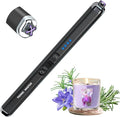 Electric Candle Lighter Valentine's Day Gifts for Women Mom Men Dual Arc USB Rechargeable Windproof Lighter for Candle BBQ Birthday Camping Gift Idals (Black)