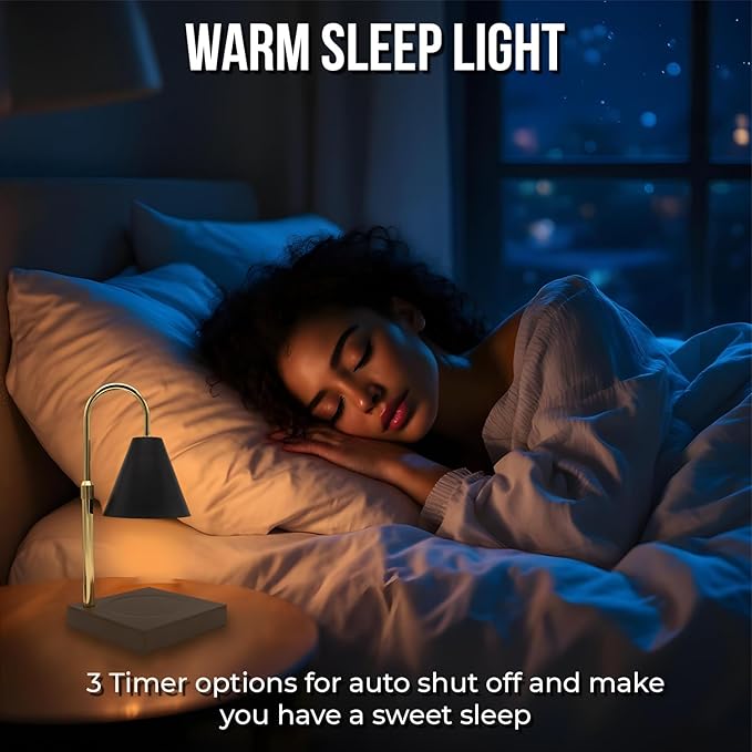 Candle Warmer Lamp with Timer & Dimmer | Adjustable Height & Brightness | Includes 2 Extra Bulbs | Wax Warmer Lamp | Christmas, Birthday & House Warming Gifts for Women, Mom for Jar Candles