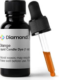 Orange Liquid Candle Dye (1 oz) - Made in the USA - Safe and Easy to Use - Pure and Simple Ingredients - Candle Making Supplies for Soy, Paraffin, Palm or Gel Wax - 10 Vibrant Colors to Choose from