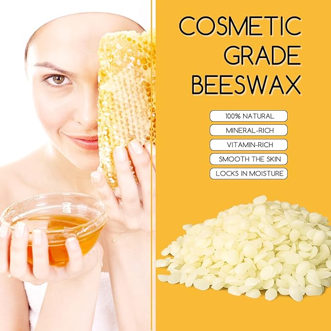 TRINIDa White Beeswax Pellets 10LB, Organic White Beeswax, Beeswax for Candle Making, Body, Skin Care DIY, Lip Balm and Soap Making Supplies