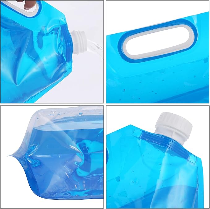 Collapsible Water Tank Container Bag, BPA Free Outdoor Folding Water Storage Carrier for Backpacking Camping Hiking Picnic BBQ Hurricane Flood Earthquake Emergencies