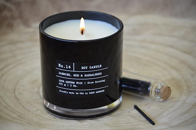 Lulu Candles | Spiced Vanilla | Luxury Scented Soy Jar Candle | Hand Poured in The USA | Highly Scented & Long Lasting (9 Oz.)