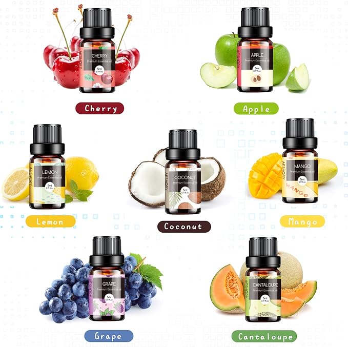 Essential Oils Set -28x5ml Fruity & Floral Fragrance Oils Set for Candle Making, Soap Scents & Diffuser