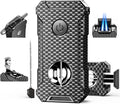 5-in-1 Torch Lighter with Cutter, Punch, Holder, and Draw Enhancer Tool, Adjustable Dual Jet Flames, Trendy Gift for Men, Refillable Butane Lighter, Rechargeable Lighters for Candle, Travel Outdoors