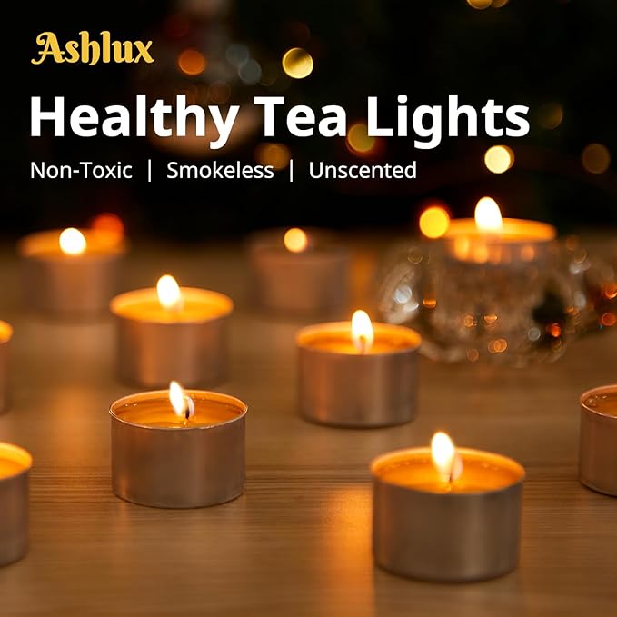 Tea Lights Candles 100 Pack 8 Hours, Tea-8H-100Pack