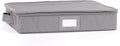 Covermates Keepsakes Zip-Top Storage Box Set, 3 Pack Heavy Duty Polyester Organizer Bins, Stackable Design, ID Window, Reinforced Handles, Closet Home Storage, Graphite