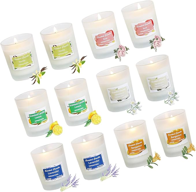 Generic 12-Pack Scented Soy Wax Flexible & Long-Lasting Precise Home Scenting for Indoor Relaxation Scented Gift Set for Women Aromatherapys