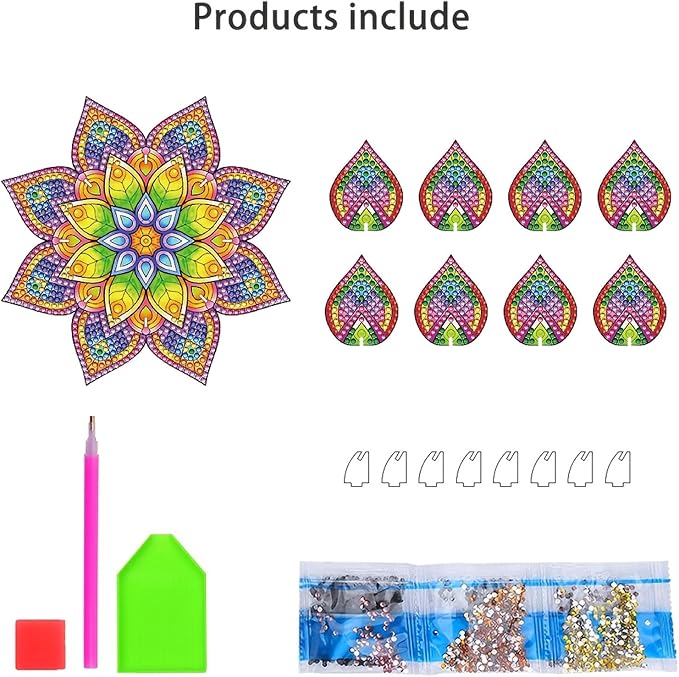 5D DIY Diamond Art Painting PVC Flower Candle Holders Tealight/Tea Light/Votive Candle Holder, for Table Centerpiece Home Décor Party Wedding Dinning-Flower-1