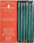 D'light Online Elegant 12" Taper Candles Premium Quality Candles, Hand-Dipped Tapers, Dripless and Smokeles - Set of 12 Individually Wrapped (12 Inch, Sea Breeze Green)