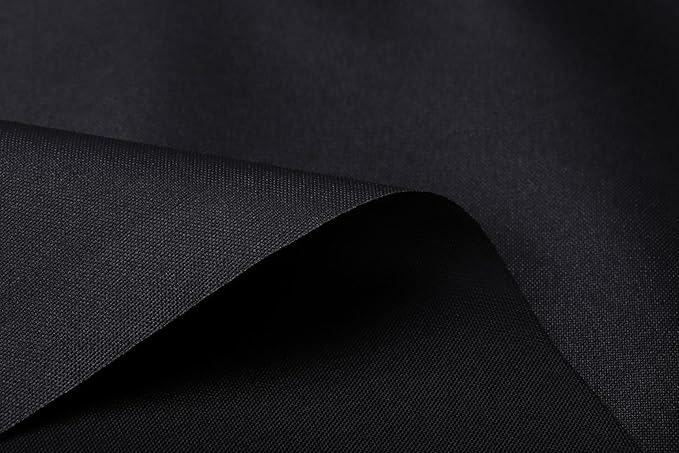 Mybecca Waterproof Canvas Marine Fabric 600 Denier Indoor/Outdoor PU Backing UV Protector Black 1 Yard